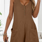 Waffle-Knit Scoop Neck Wide Strap Romper - Whimsical Appalachian Boutique