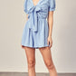 Deep V-Neck Front Tie Romper - Whimsical Appalachian Boutique