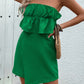 Green Ruffled Tube Top Romper - Whimsical Appalachian Boutique