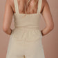 Square Neck Ruched Wide Strap Romper - Whimsical Appalachian Boutique