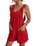 Full Size Scoop Neck Romper with Pockets - Whimsical Appalachian Boutique