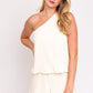 Sleeveless One Shoulder Layered Top Romper - Whimsical Appalachian Boutique