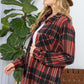 Plus Size Women's Button Down Plaid Shacket - Whimsical Appalachian Boutique