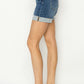 RISEN High Rise Waist Cuffed Denim Shorts - Whimsical Appalachian Boutique