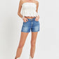 RISEN Low Rise Slit Denim Shorts - Whimsical Appalachian Boutique