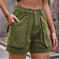 Buttoned Large Pocket Cargo Denim Shorts - Whimsical Appalachian Boutique