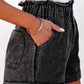 Paperbag Waist Black Denim Shorts - Whimsical Appalachian Boutique