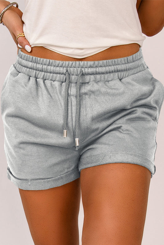 Drawstring Waist Cuffed Shorts - Whimsical Appalachian Boutique