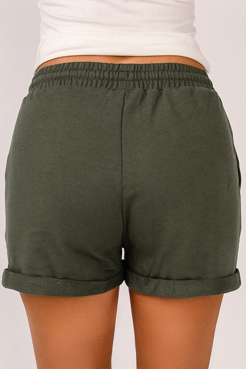 Drawstring Waist Cuffed Shorts - Whimsical Appalachian Boutique