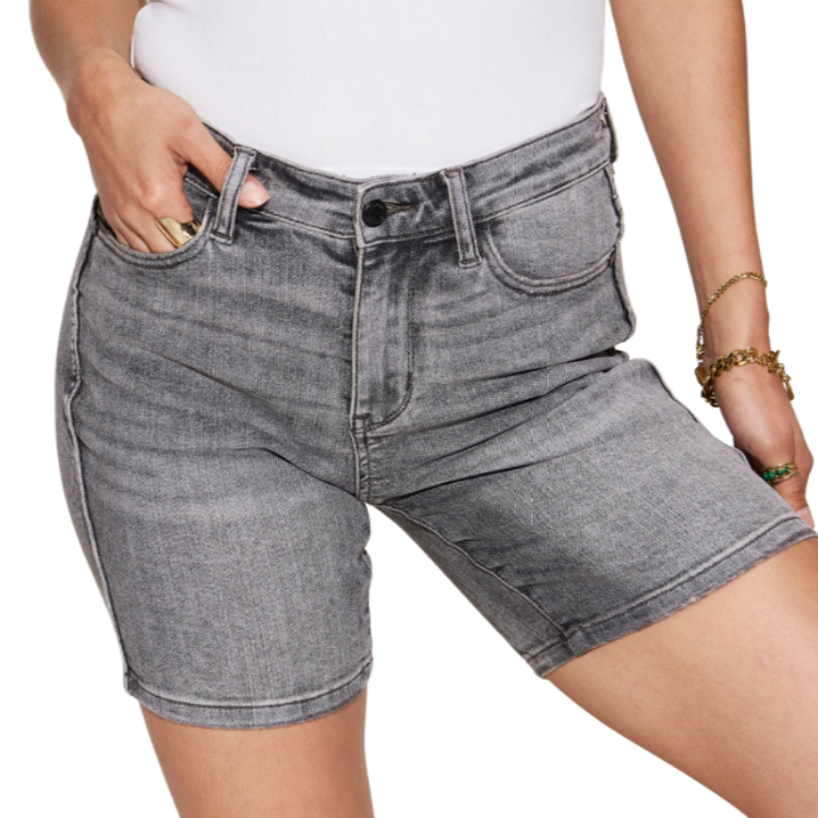 Judy Blue Full Size High Waist Washed Denim Shorts - Whimsical Appalachian Boutique