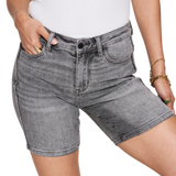 Judy Blue Full Size High Waist Washed Denim Shorts - Whimsical Appalachian Boutique