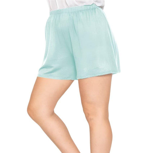 Plus Size Lounge Shorts – Soft & Comfy in Green & Navy - Whimsical Appalachian Boutique