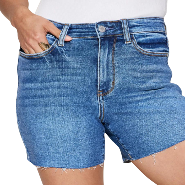 Judy Blue High Waist Slim Denim Shorts - Whimsical Appalachian Boutique