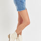 RISEN Front Slit Raw Hem Denim Shorts - Whimsical Appalachian Boutique