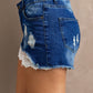 Spliced Lace Distressed Denim Shorts - Whimsical Appalachian Boutique