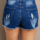 Spliced Lace Distressed Denim Shorts - Whimsical Appalachian Boutique