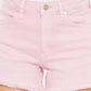 Kancan Raw Hem High Waist Pink Jean Shorts - Whimsical Appalachian Boutique