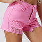 Distressed Leg Pink Denim Shorts - Whimsical Appalachian Boutique