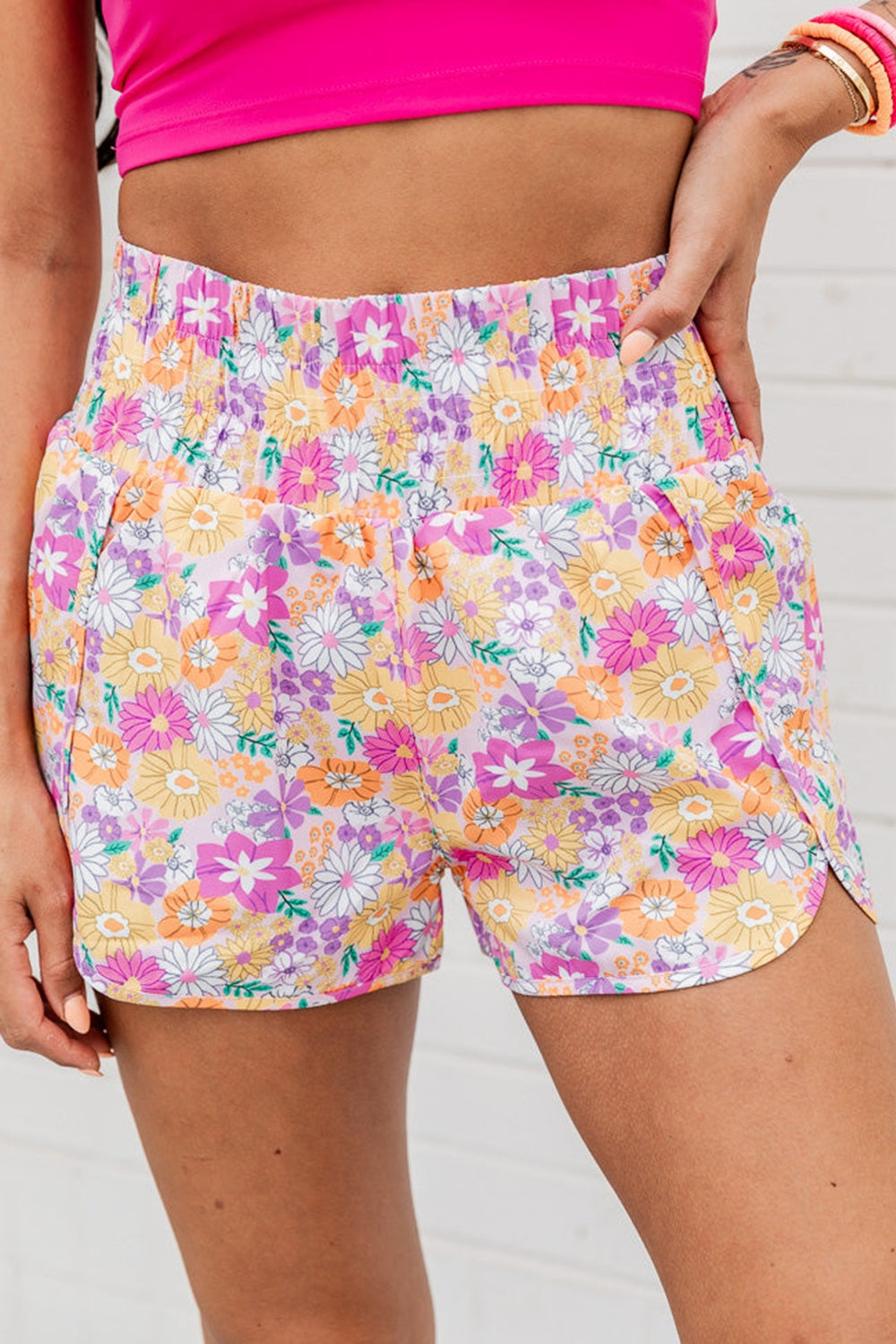 Printed High Waist Shorts - Whimsical Appalachian Boutique