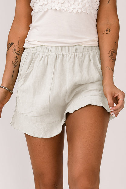 Relaxed Fit Linen-Blend Casual Shorts - Whimsical Appalachian Boutique