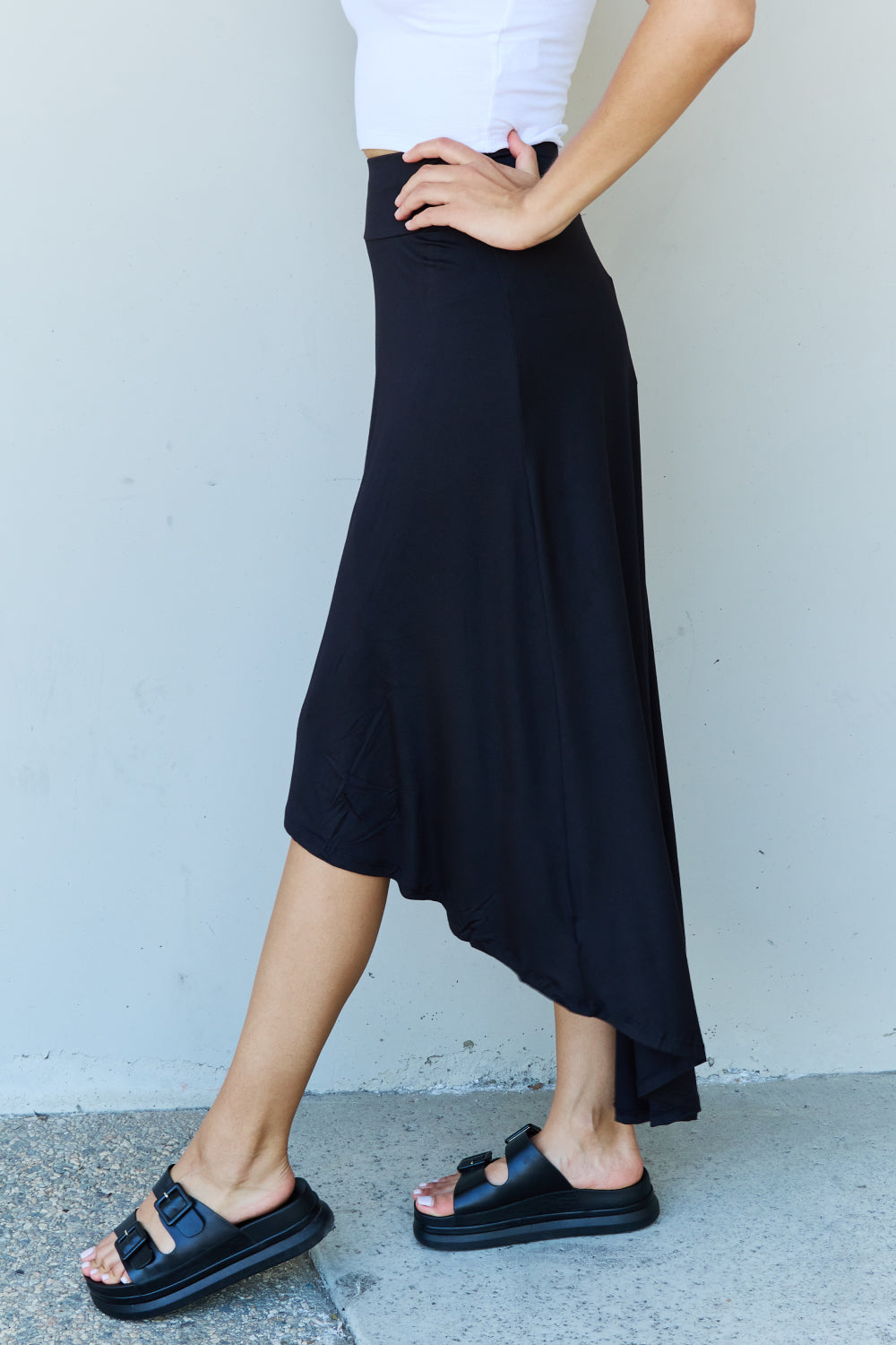 High Waisted High-Low Flare Maxi Skirt - Whimsical Appalachian Boutique