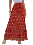 Boho Chic Print Maxi Skirt