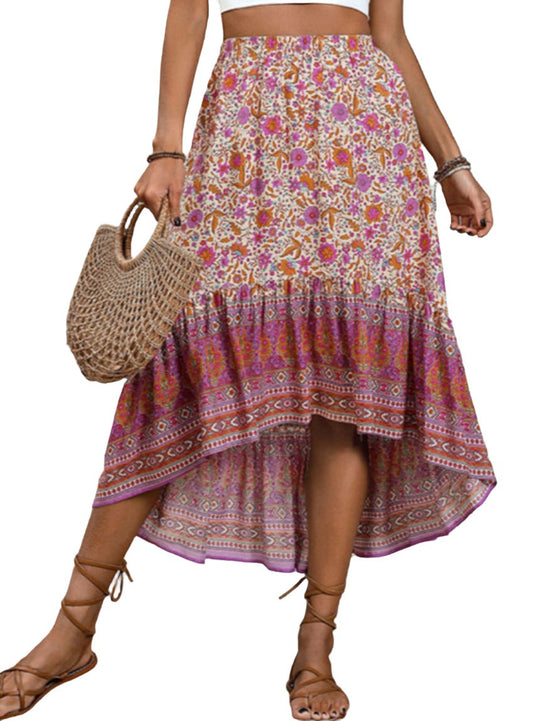 Casual High-Low Bohemian Skirt