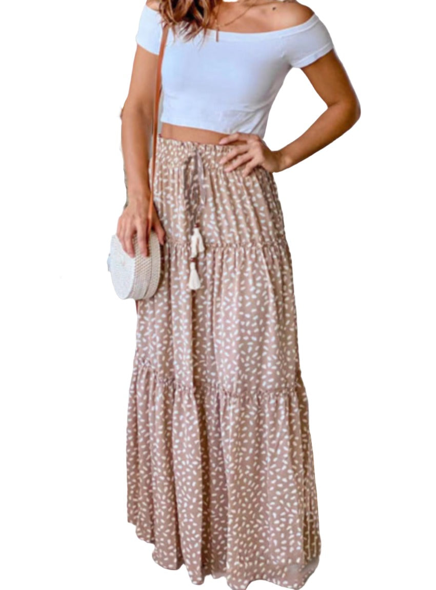 Women's Summer Resort Storm Dot Print Skirt - Whimsical Appalachian Boutique