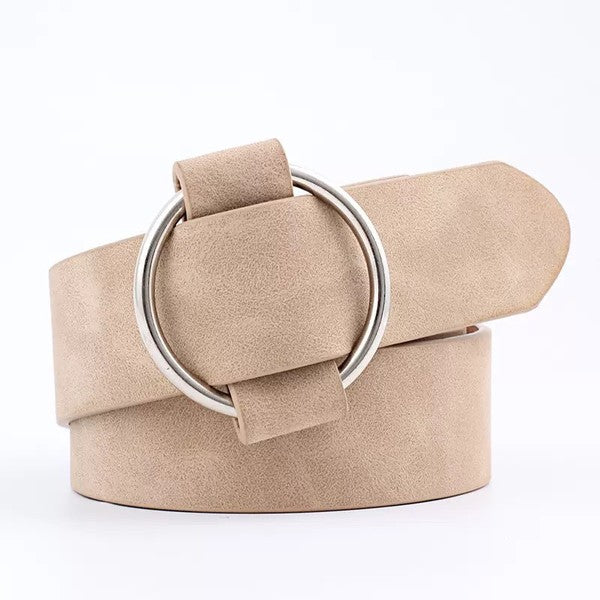 Boho Chic cream O-ring belt 