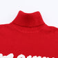 Festive red winter sweater with a cheerful "Merry" graphic, ideal for Christmas
