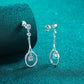 Statement moissanite earrings in sterling silver design
