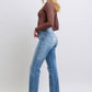 Judy Blue thermal straight-leg jeans in medium wash, plus sizes available
