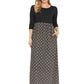 Stylish black tile maxi dress for special occasions
