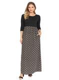 Stylish black tile maxi dress for special occasions
