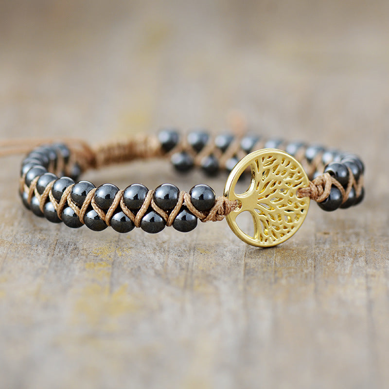 Stylish gold bracelet with bohemian flair