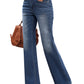 Women's Dark High Waist Bootcut Jeans perfect for any occasion.