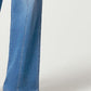 Stylish light wash wide-leg jeans with a high-rise waist.
