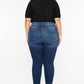 Women’s high-rise ankle skinny jeans with slight stretch in dark wash.
