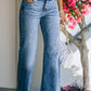 Stylish mid-waist jeans for casual wear
