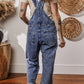 Stylish straight leg overalls in denim
