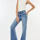 High-rise Kancan wide leg jeans with a relaxed fit.
