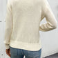 Stylish butter yellow openwork sweater for casual occasions
