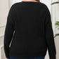 Plus Size Contrast Dropped Shoulder Sweater