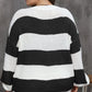 Plus Size Timeless Striped Round Neck Sweater