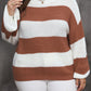 Plus Size Timeless Striped Round Neck Sweater