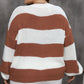 Plus Size Timeless Striped Round Neck Sweater