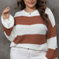 Plus Size Timeless Striped Round Neck Sweater