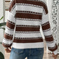 Striped Round Neck Long Sleeve Sweater