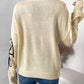 Mock Neck Dropped Shoulder Long Sleeve Sweater