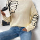 Mock Neck Dropped Shoulder Long Sleeve Sweater